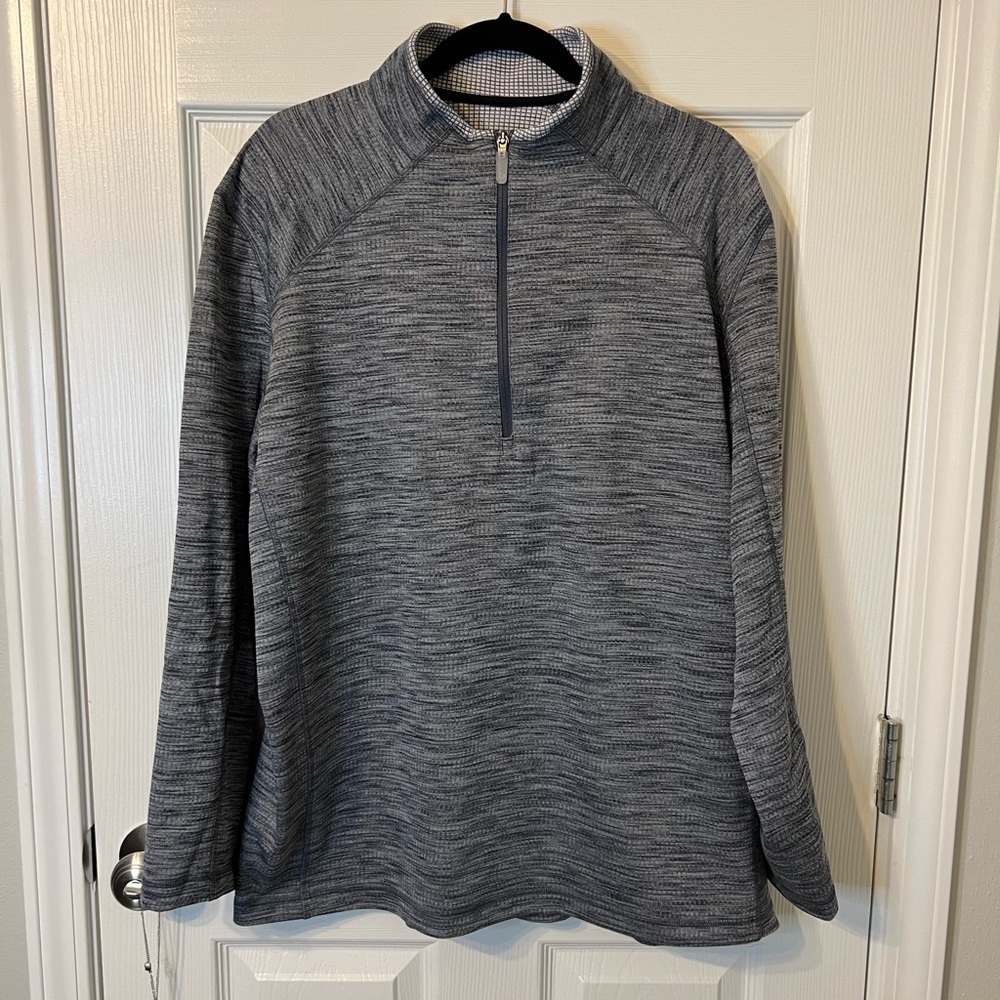 NWOT IBKUL Men’s L/S UPF Mockneck Pullover Size XL Color - Grey